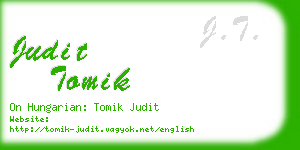 judit tomik business card